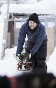 Dog sledding with wilderness guides in Swedish Lapland